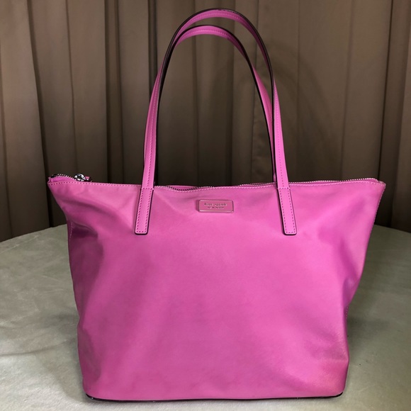 Kate Spade Purple Nylon Carryall Tote Handbag - Picture 6 of 11